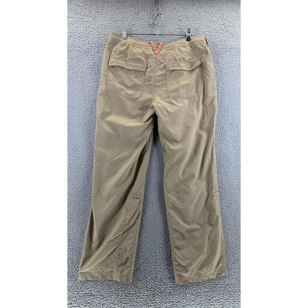 The North Face Womens 10 Regular Hiking Pants Tan Khaki Ripstop Drawstring Cargo - Picture 2 of 16
